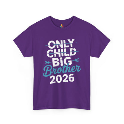Only Child To Big Brother 2026 T-Shirt – Funny Pregnancy Announcement Tee | TEEZOCA 