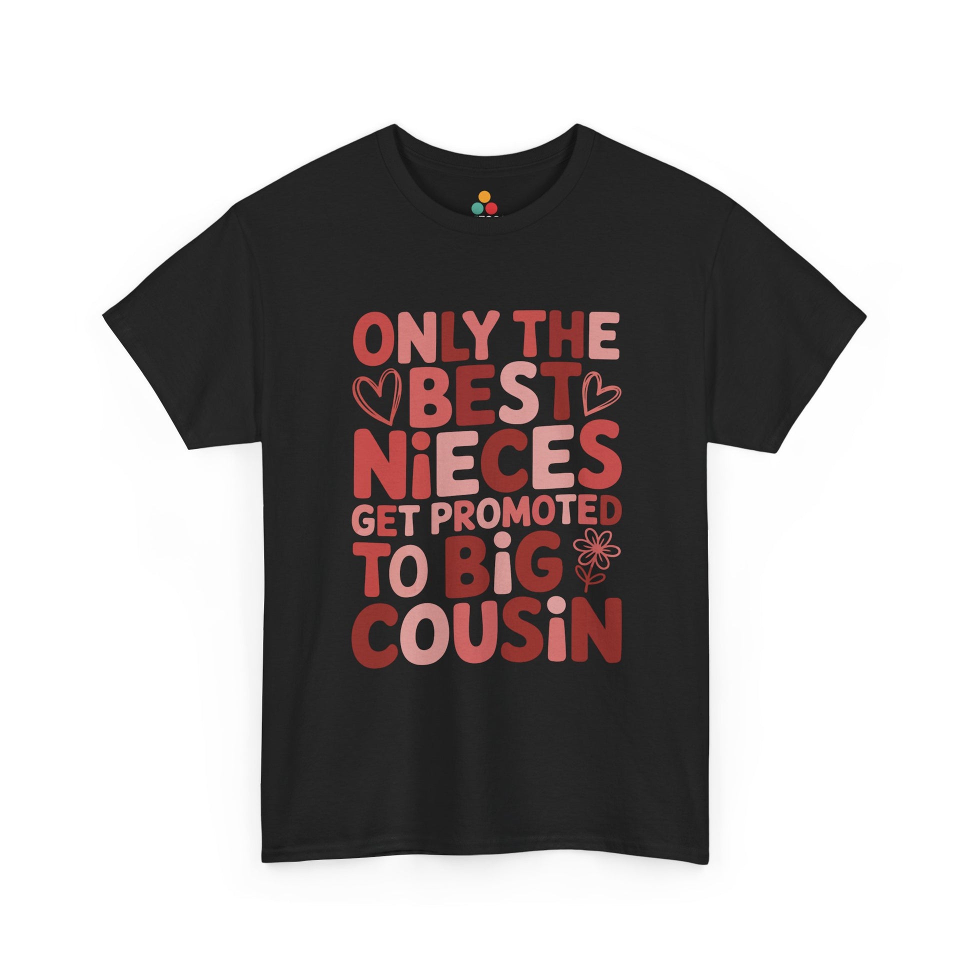 Only the Best Nieces Get Promoted to Big Cousin T-Shirt – Funny Family Graphic Tee for New Big Cousins | TEEZOCA 