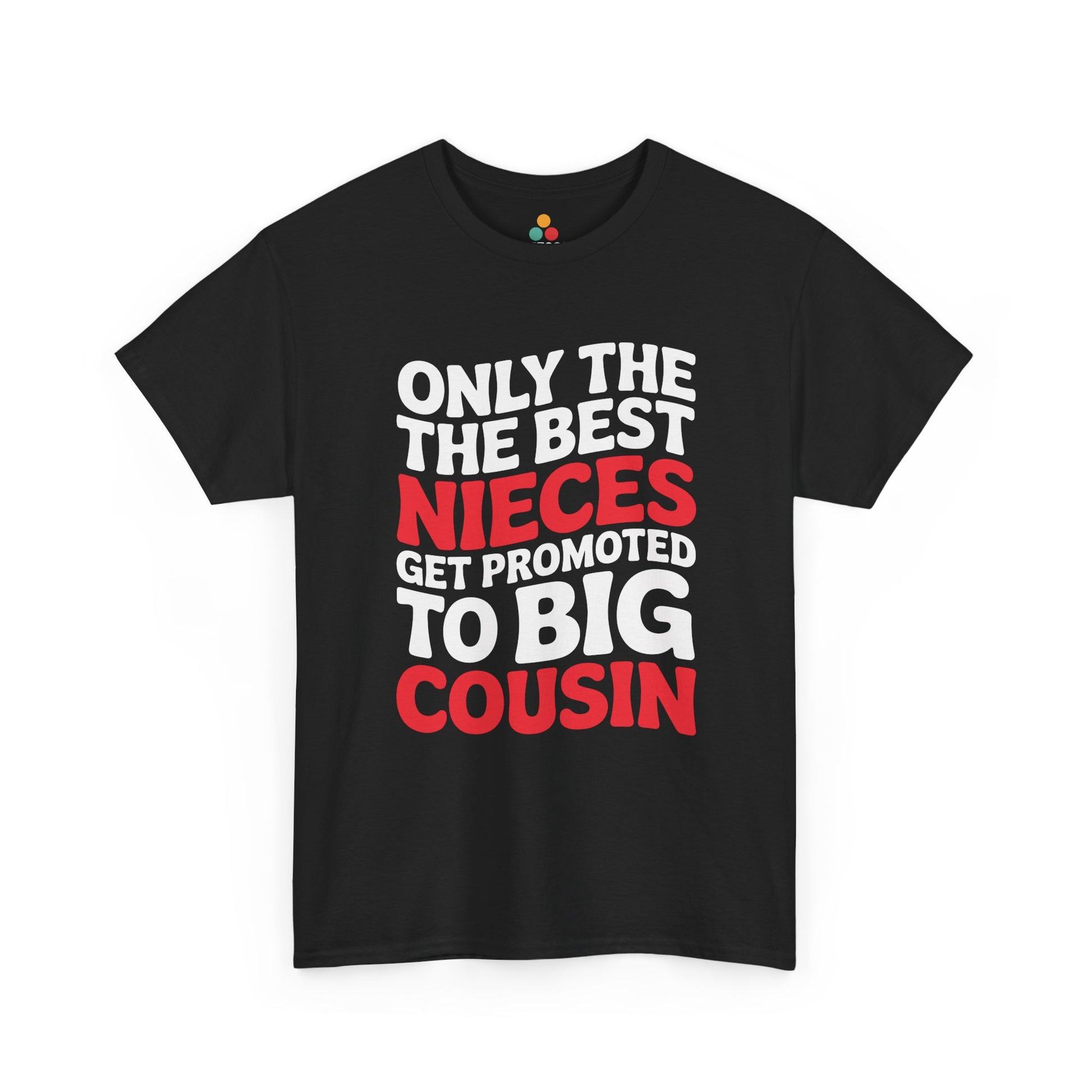 Only the Best Nieces Get Promoted to Big Cousin T-Shirt – Funny New Cousin Announcement Tee for Girls | TEEZOCA 