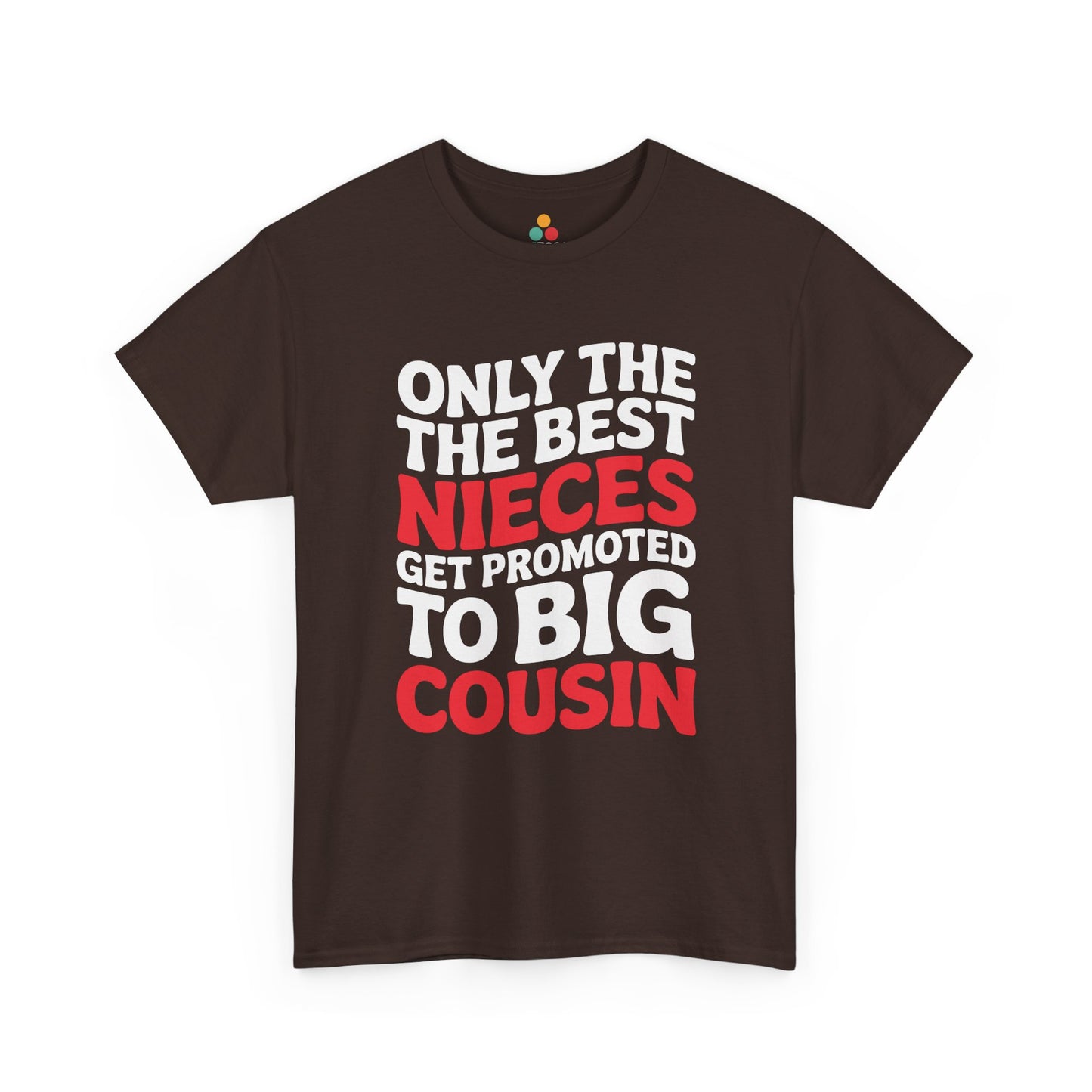 Only the Best Nieces Get Promoted to Big Cousin T-Shirt – Funny New Cousin Announcement Tee for Girls | TEEZOCA 