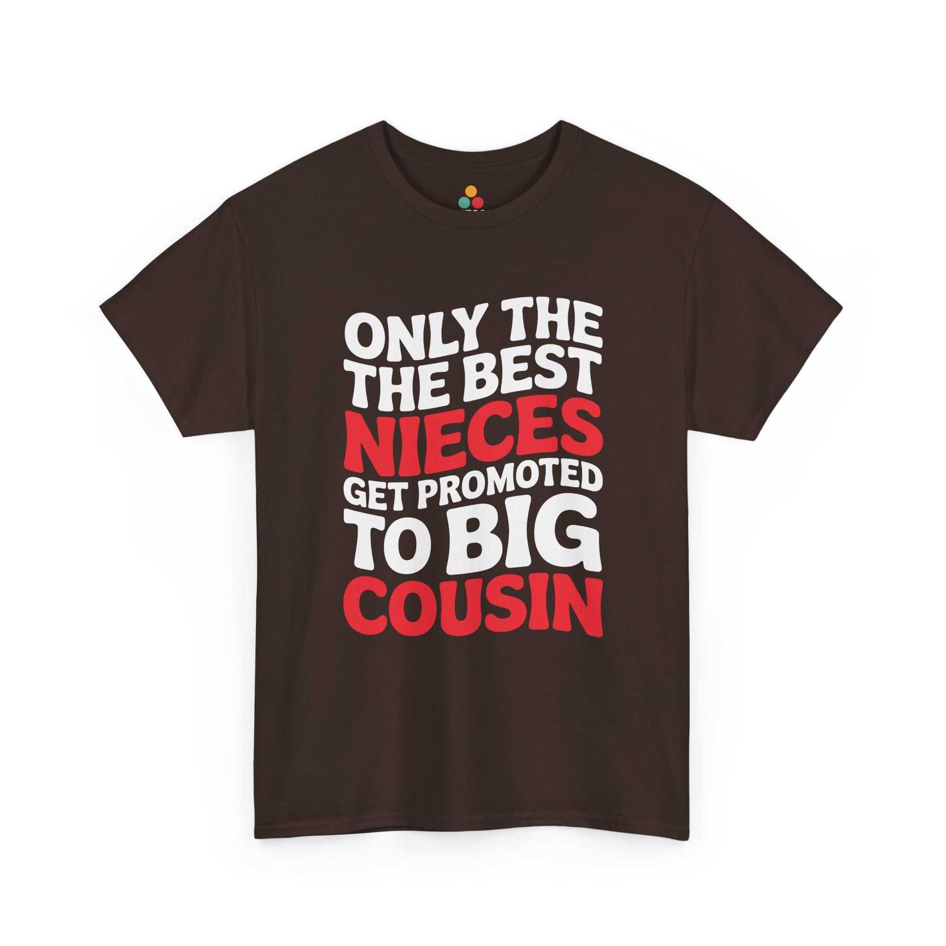 Only the Best Nieces Get Promoted to Big Cousin T-Shirt – Funny New Cousin Announcement Tee for Girls | TEEZOCA 