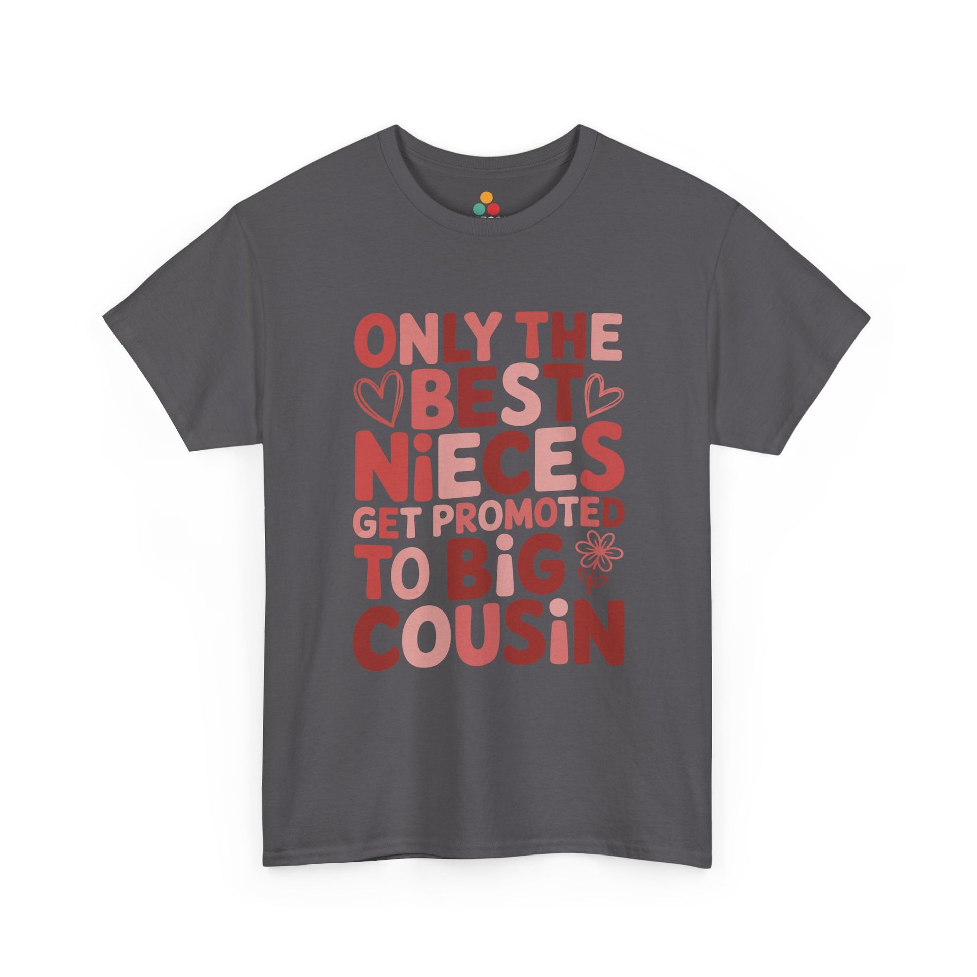 Only the Best Nieces Get Promoted to Big Cousin T-Shirt – Funny Family Graphic Tee for New Big Cousins | TEEZOCA 