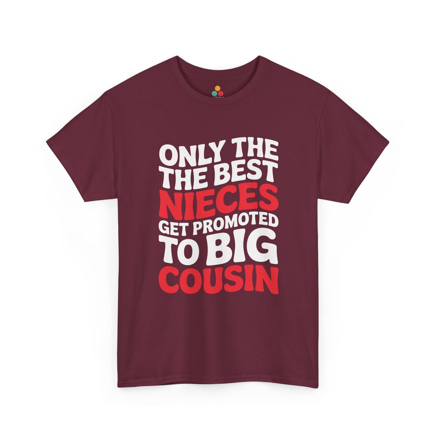 Only the Best Nieces Get Promoted to Big Cousin T-Shirt – Funny New Cousin Announcement Tee for Girls | TEEZOCA 