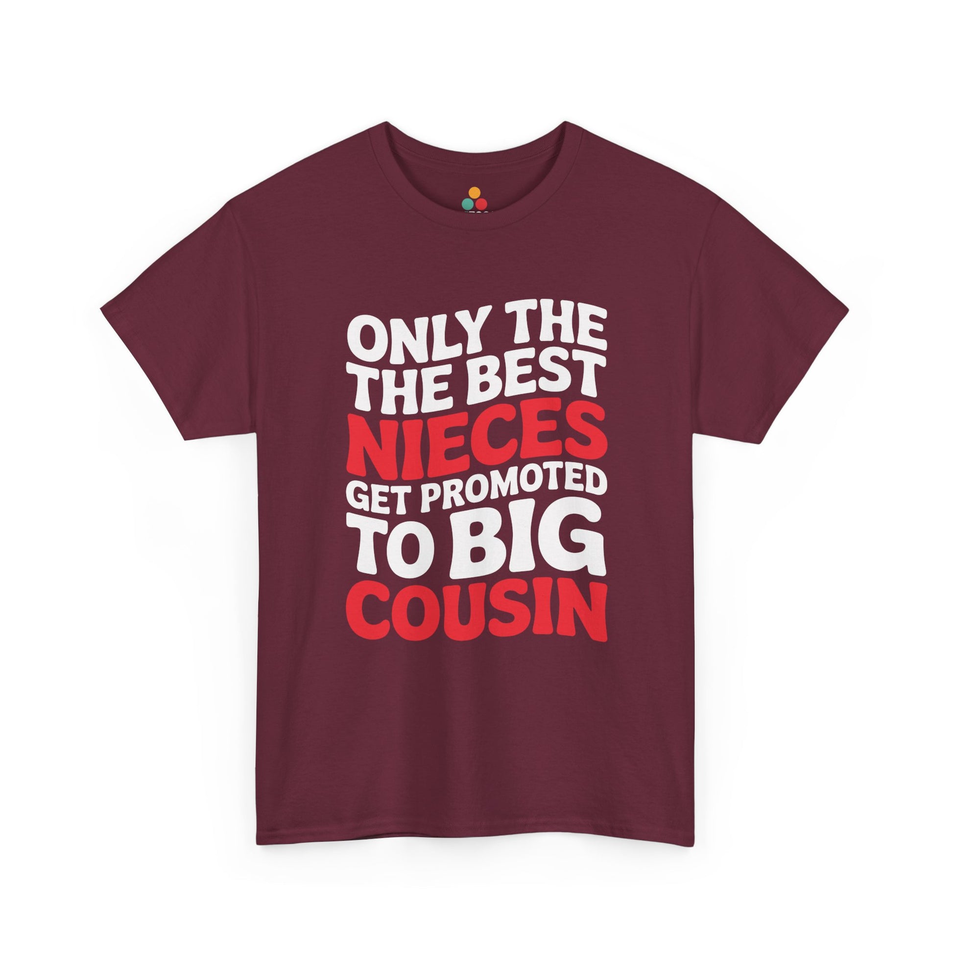 Only the Best Nieces Get Promoted to Big Cousin T-Shirt – Funny New Cousin Announcement Tee for Girls | TEEZOCA 