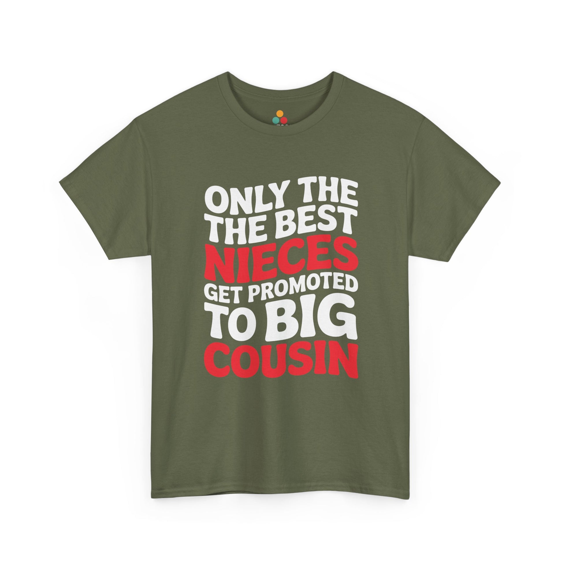 Only the Best Nieces Get Promoted to Big Cousin T-Shirt – Funny New Cousin Announcement Tee for Girls | TEEZOCA 