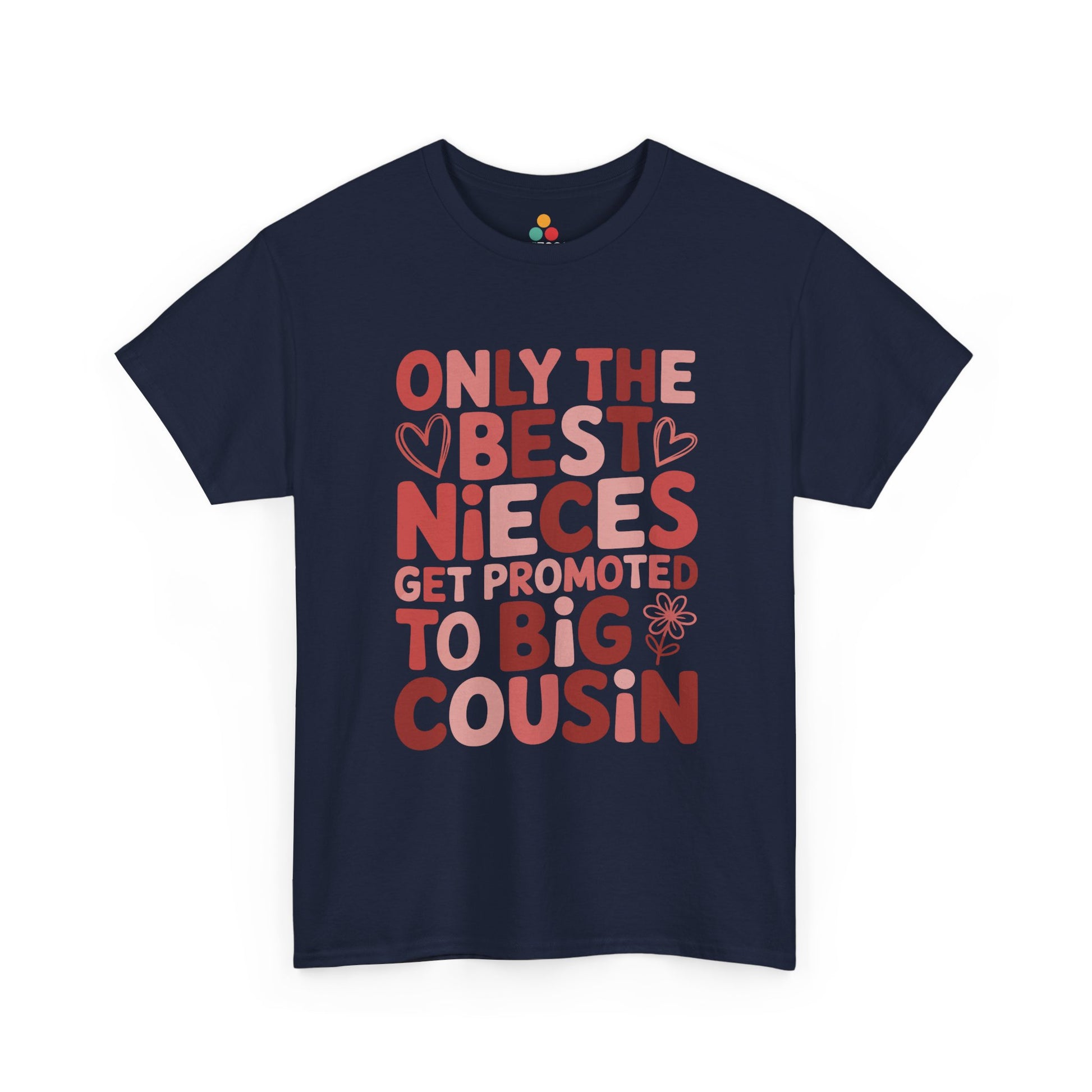 Only the Best Nieces Get Promoted to Big Cousin T-Shirt – Funny Family Graphic Tee for New Big Cousins | TEEZOCA 