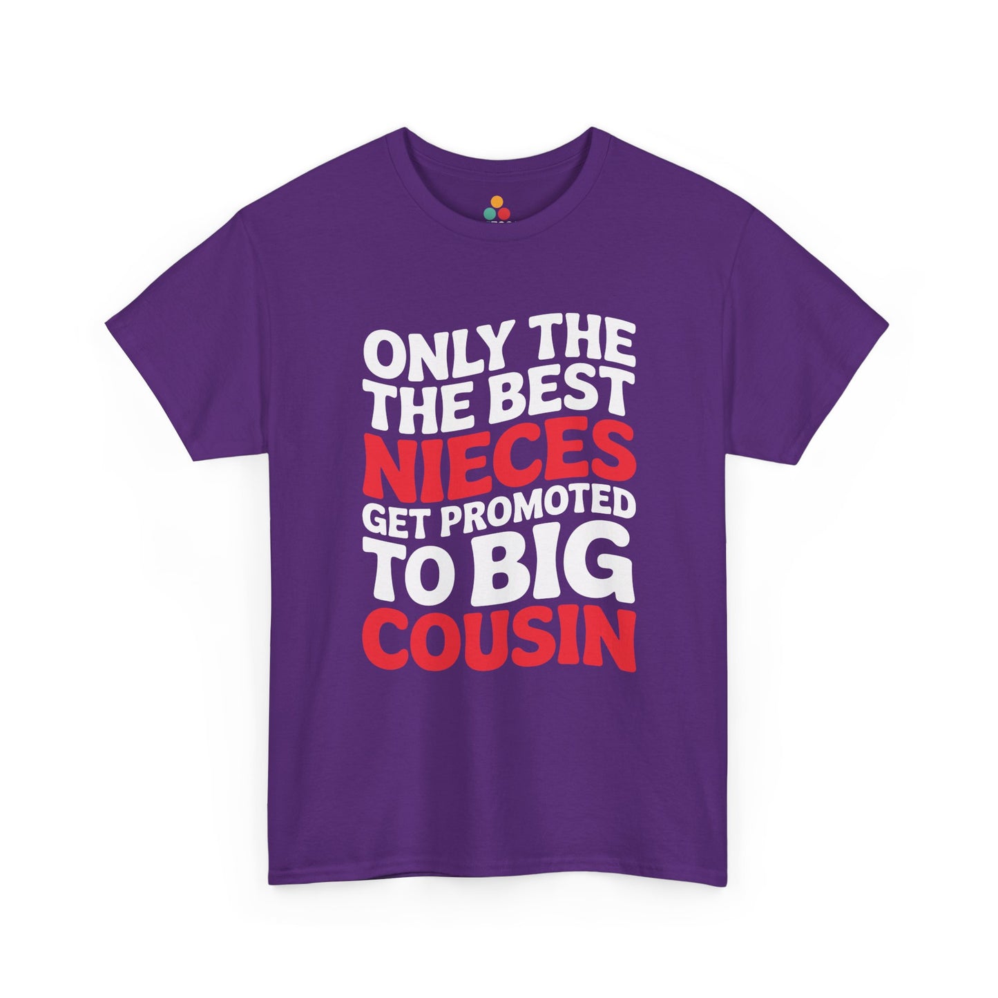 Only the Best Nieces Get Promoted to Big Cousin T-Shirt – Funny New Cousin Announcement Tee for Girls | TEEZOCA 