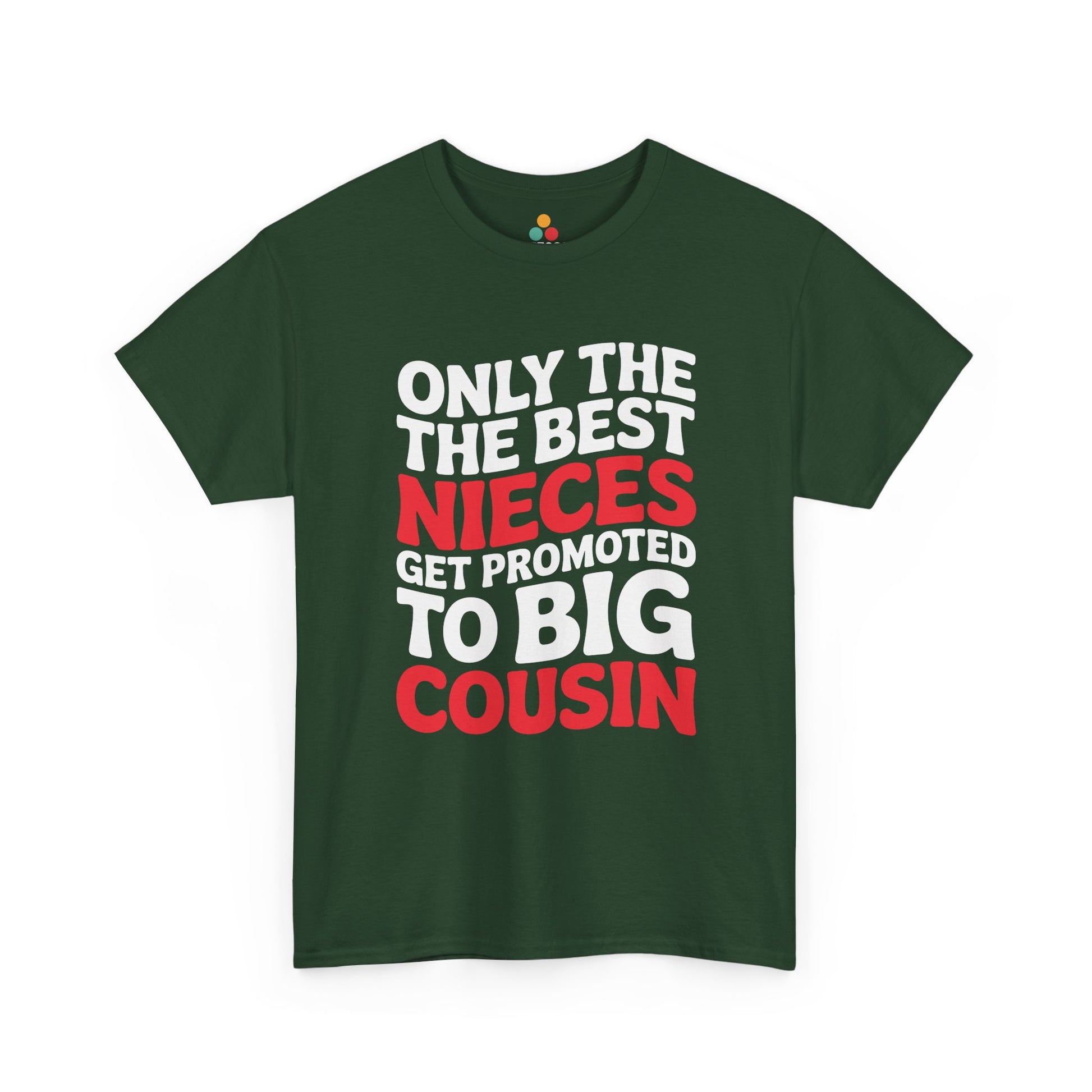 Only the Best Nieces Get Promoted to Big Cousin T-Shirt – Funny New Cousin Announcement Tee for Girls | TEEZOCA 