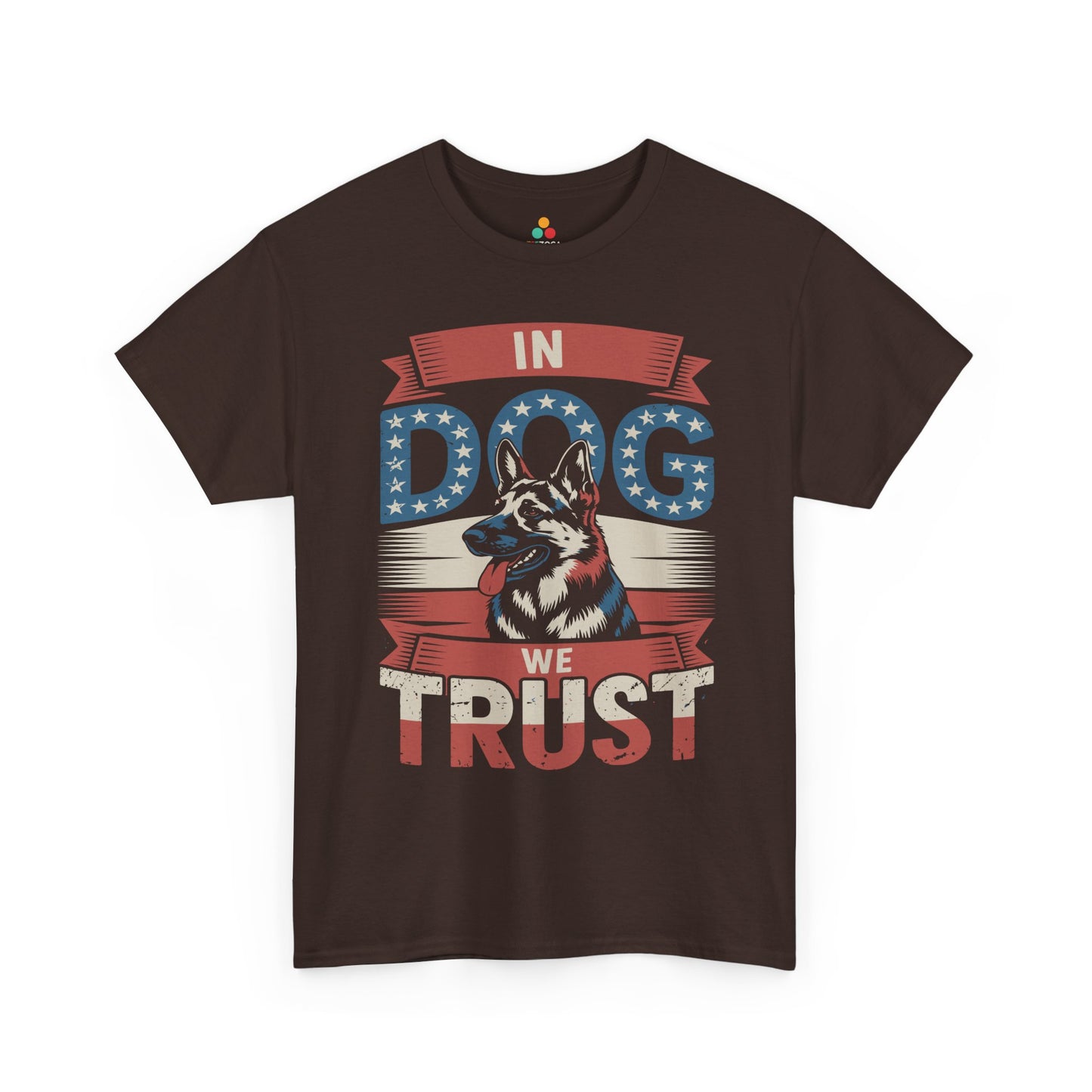 Patriotic German Shepherd In Dog We Trust Unisex T-shirt | TEEZOCA 