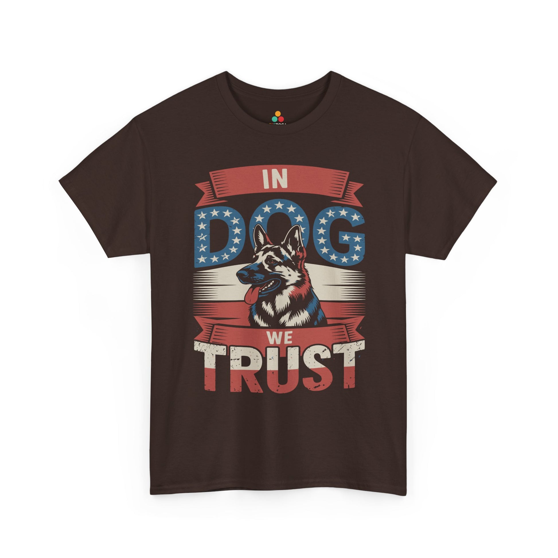 Patriotic German Shepherd In Dog We Trust Unisex T-shirt | TEEZOCA 