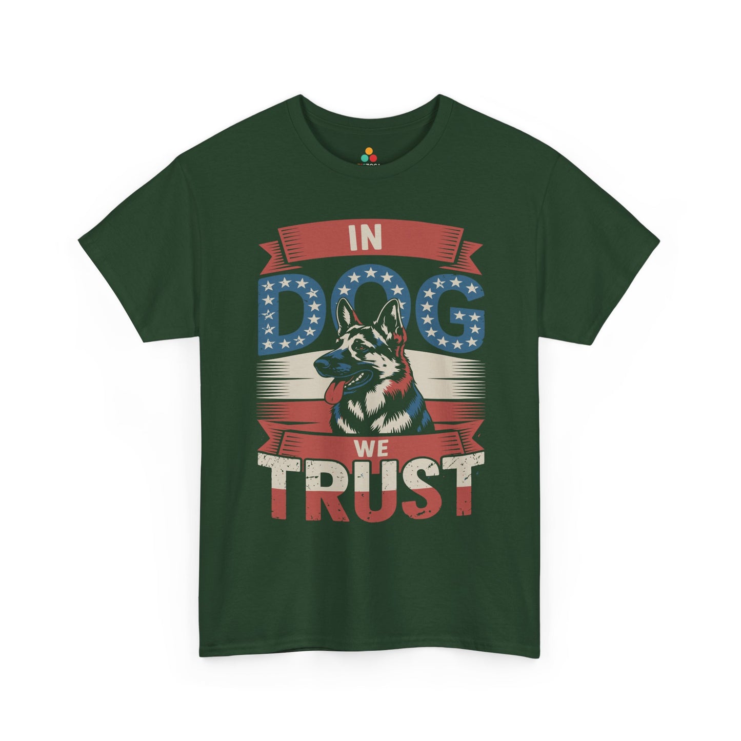 Patriotic German Shepherd In Dog We Trust Unisex T-shirt | TEEZOCA 