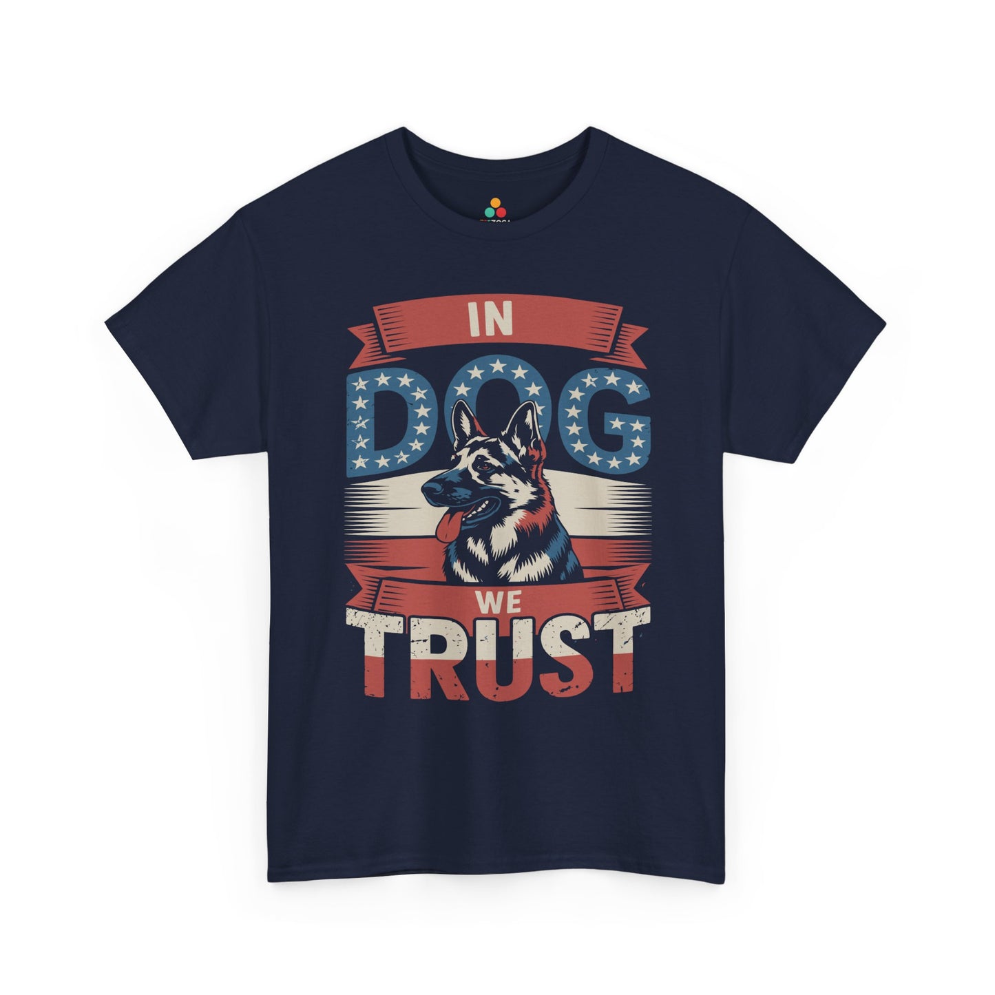 Patriotic German Shepherd In Dog We Trust Unisex T-shirt | TEEZOCA 