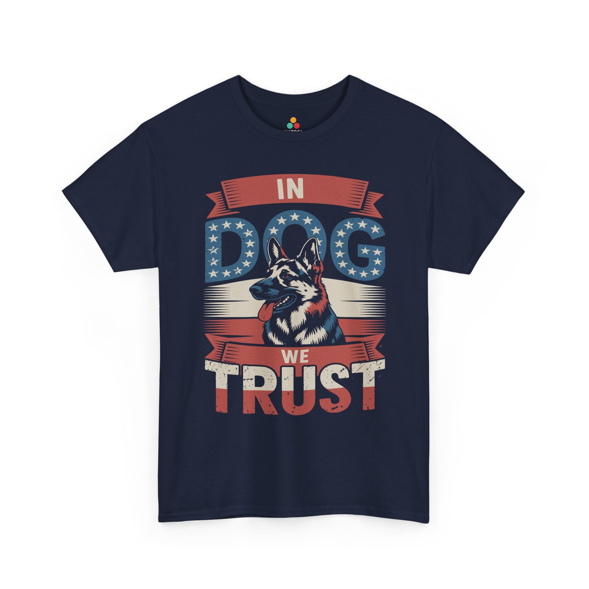 Patriotic German Shepherd In Dog We Trust Unisex T-shirt | TEEZOCA 
