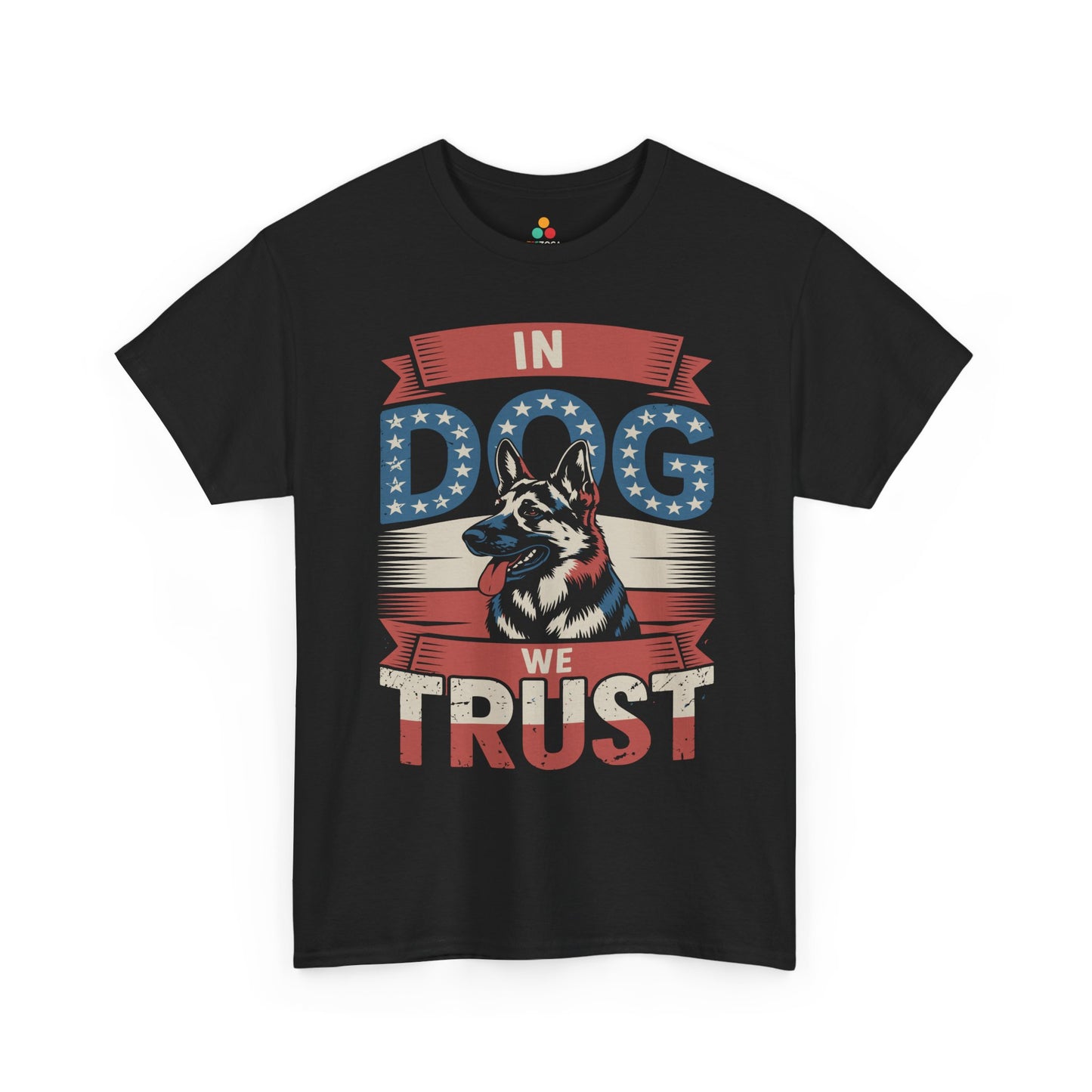 Patriotic German Shepherd In Dog We Trust Unisex T-shirt | TEEZOCA 
