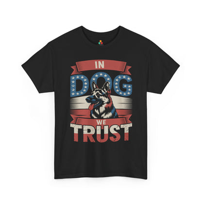 Patriotic German Shepherd In Dog We Trust Unisex T-shirt | TEEZOCA 