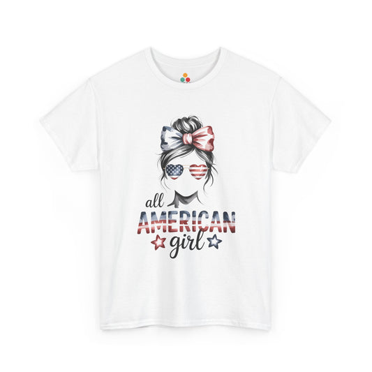 Patriotic Womens Shirt — Cute All American Girl 4th of July T-shirt | TEEZOCA 
