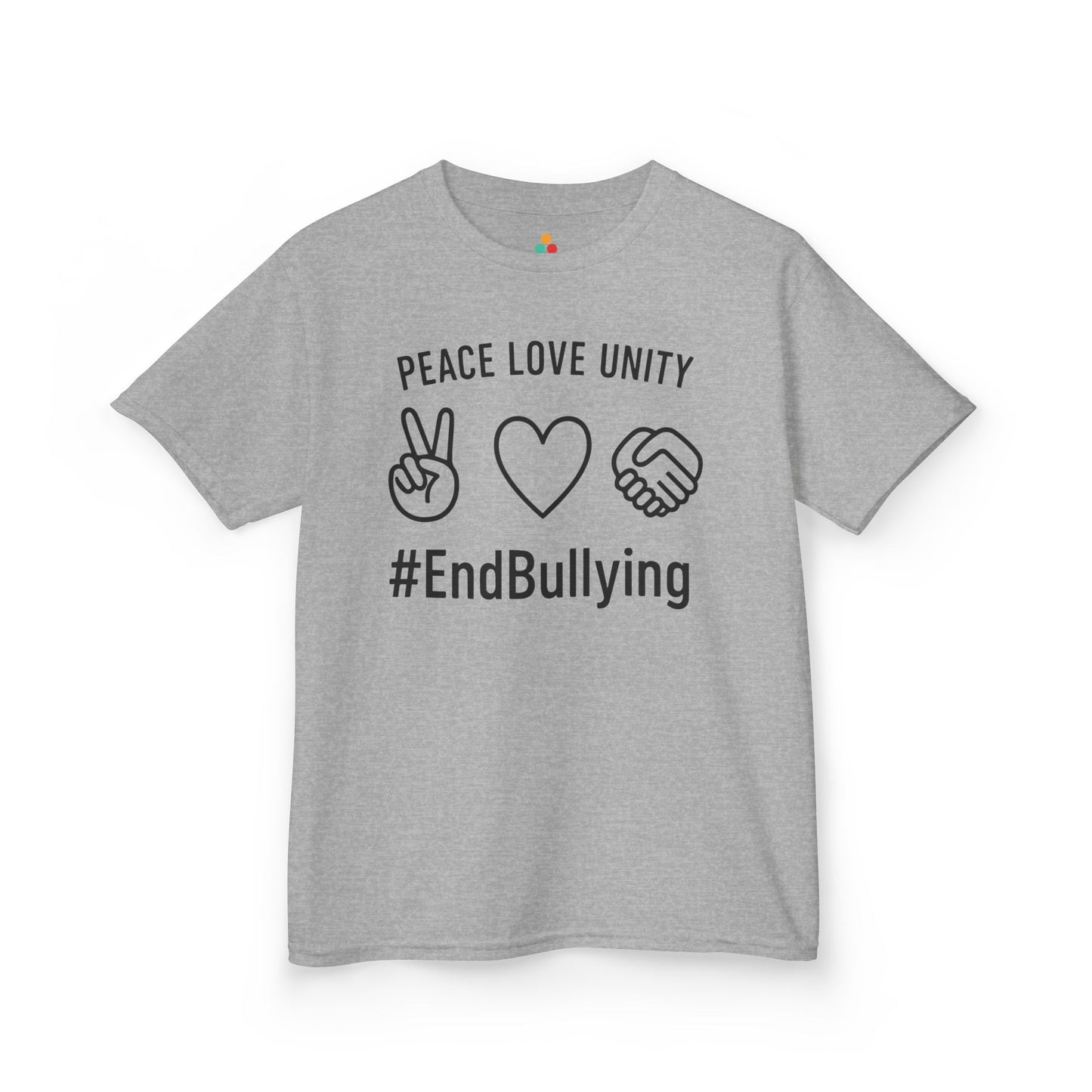 Peace Love Unity #EndBullying Orange Unity Day Kids T-shirt | TEEZOCA 