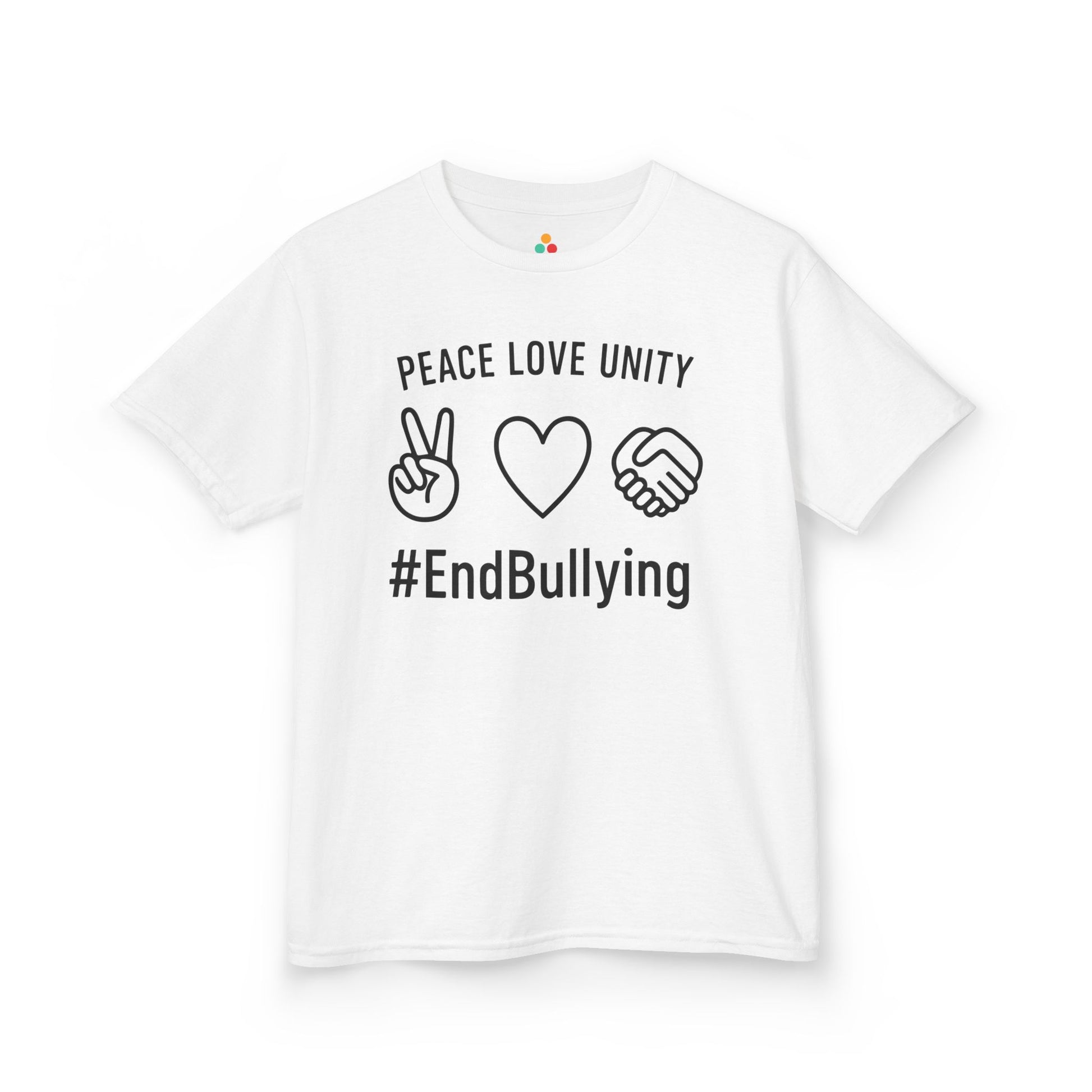 Peace Love Unity #EndBullying Orange Unity Day Kids T-shirt | TEEZOCA 