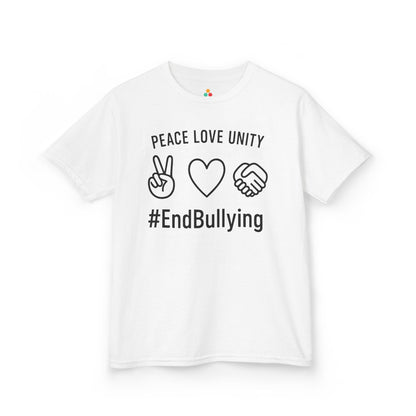 Peace Love Unity #EndBullying Orange Unity Day Kids T-shirt | TEEZOCA 