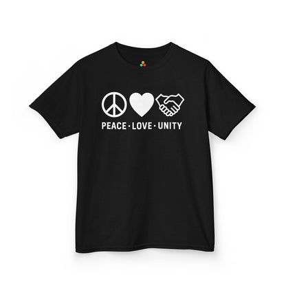 Peace Love Unity Orange Unity Day Anti-Bullying Kids T-shirt | TEEZOCA Unity Day orange peace heart unity design Kids T-shirt