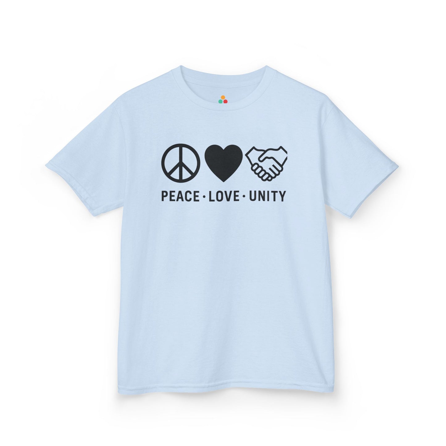 Peace Love Unity Orange Unity Day Anti-Bullying Kids T-shirt | TEEZOCA anti-bullying orange unity graphic Kids T-shirt