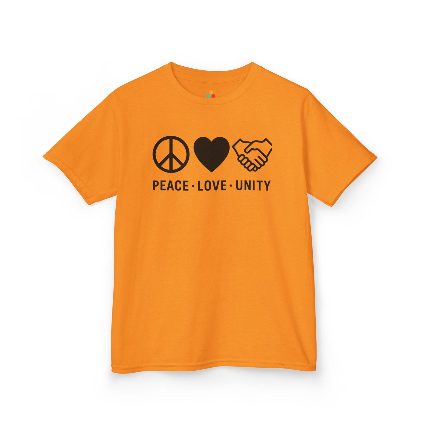 Peace Love Unity Orange Unity Day Anti-Bullying Kids T-shirt | TEEZOCA orange Unity Day solidarity message Kids T-shirt