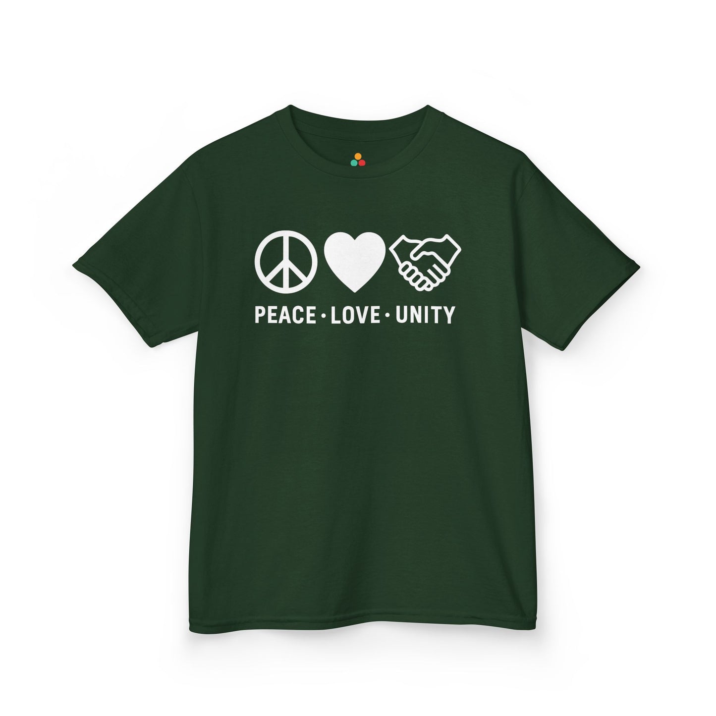 Peace Love Unity Orange Unity Day Anti-Bullying Kids T-shirt | TEEZOCA peace heart handshake unity Kids T-shirt