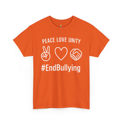 Peace Love Unity Unisex T-shirt for Unity Day Anti-Bullying Awareness | TEEZOCA peace love unity symbols Unisex T-shirt anti-bullying awareness