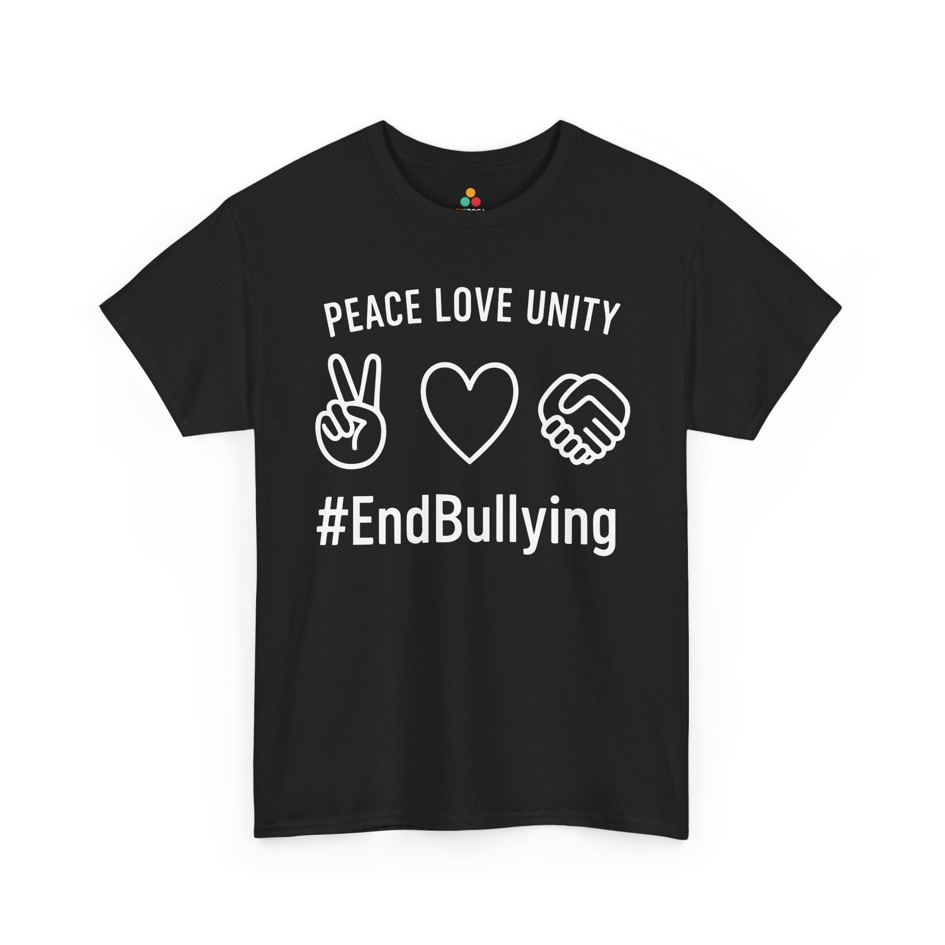 Peace Love Unity Unisex T-shirt for Unity Day Anti-Bullying Awareness | TEEZOCA unity day kindness symbols Unisex T-shirt clean design