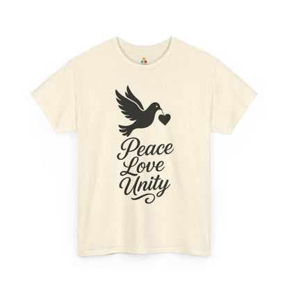 Peace Love Unity Unisex T-shirt for Unity Day Kindness Awareness | TEEZOCA peace love unity typography Unisex T-shirt lifestyle fashion