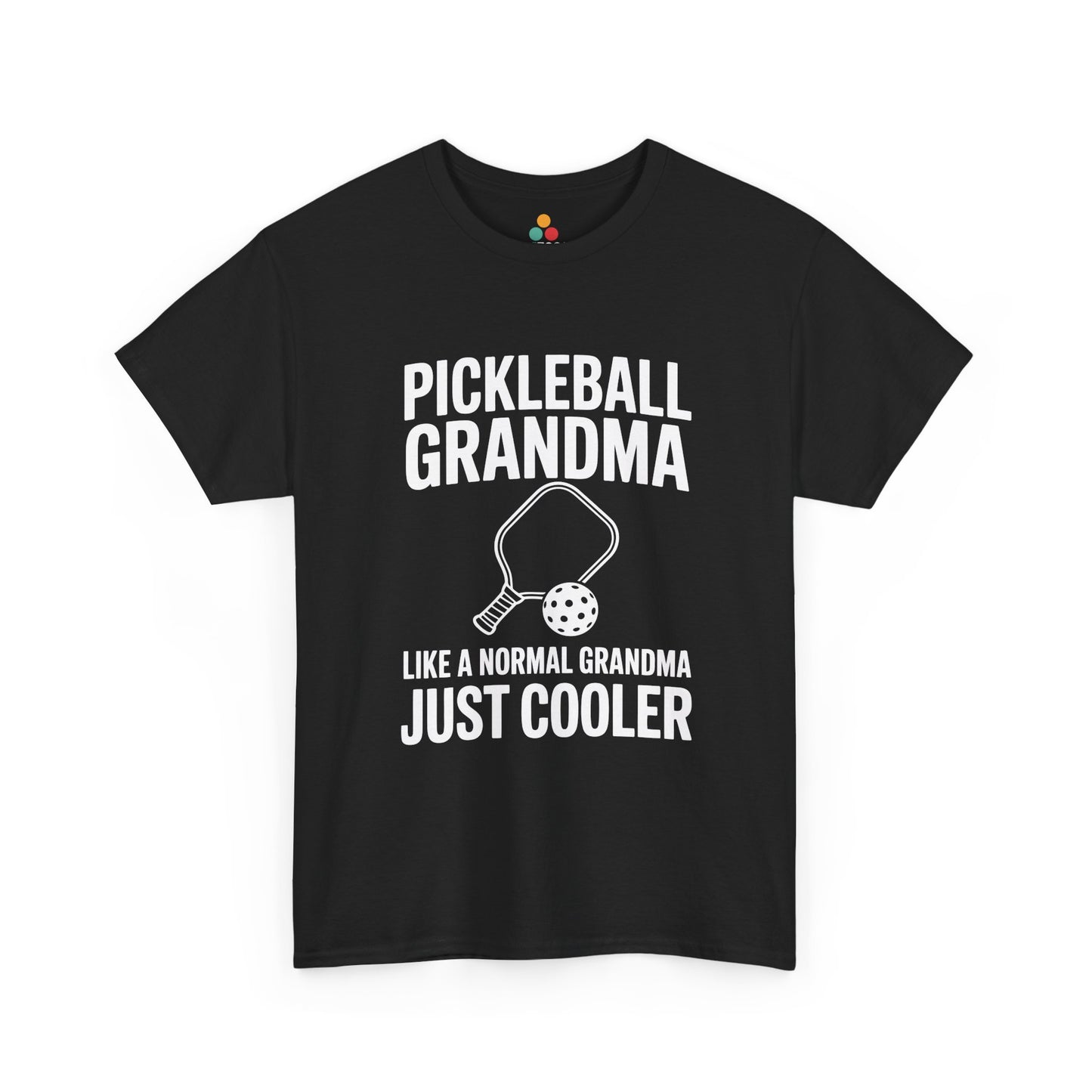 Pickleball Grandma Like A Normal Grandma Just Cooler Black T-Shirt – Funny Sports Gift | TEEZOCA 
