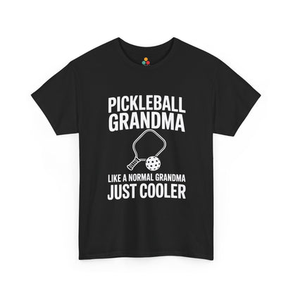 Pickleball Grandma Like A Normal Grandma Just Cooler Black T-Shirt – Funny Sports Gift | TEEZOCA 