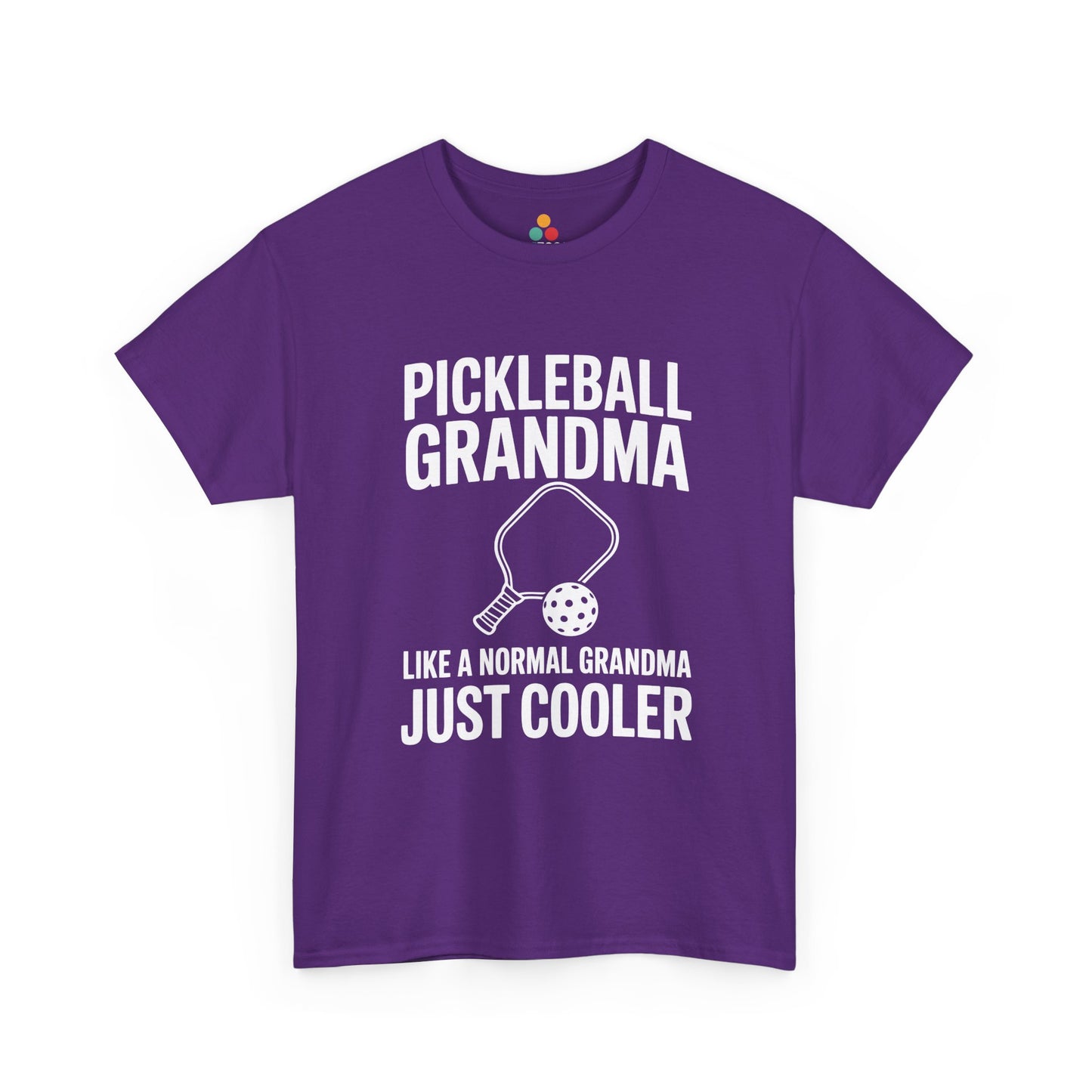 Pickleball Grandma Like A Normal Grandma Just Cooler Purple T-Shirt – Funny Sports Gift | TEEZOCA 