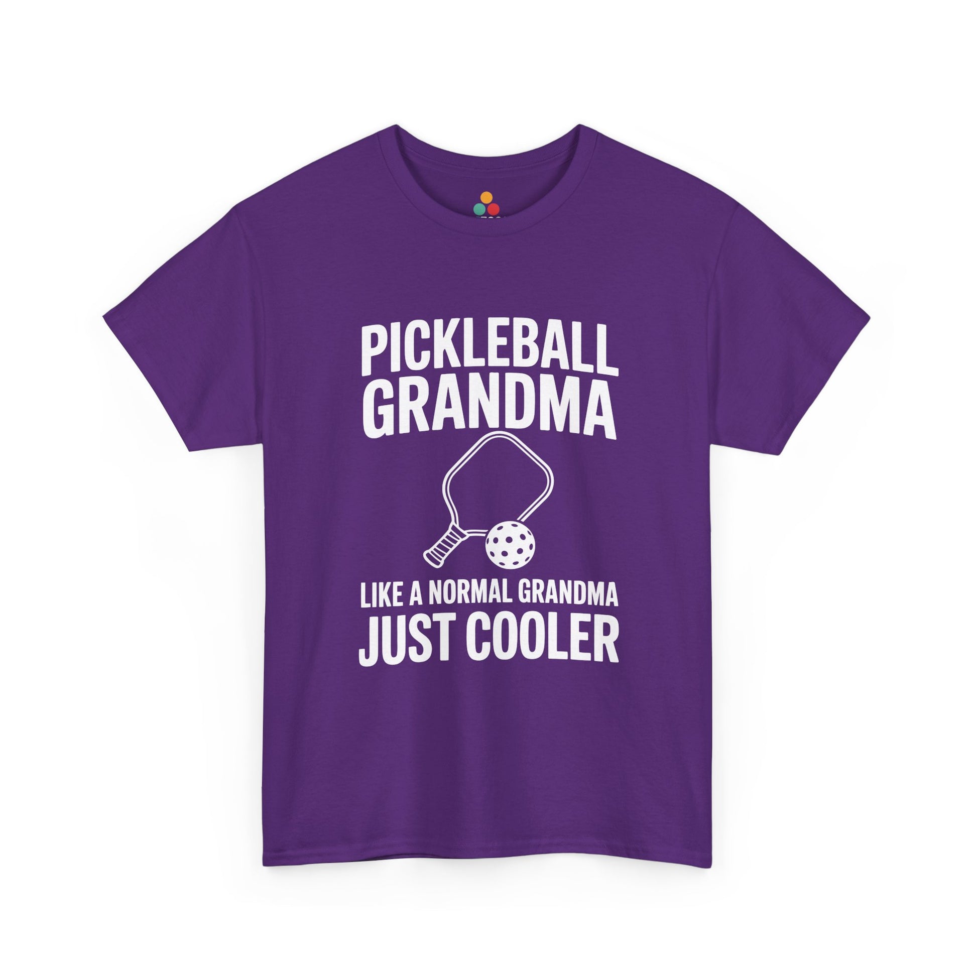 Pickleball Grandma Like A Normal Grandma Just Cooler Purple T-Shirt – Funny Sports Gift | TEEZOCA 