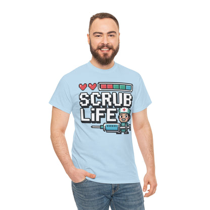 Pixel Nurse Scrub Life Retro Gamer Unisex T-shirt | TEEZOCA 