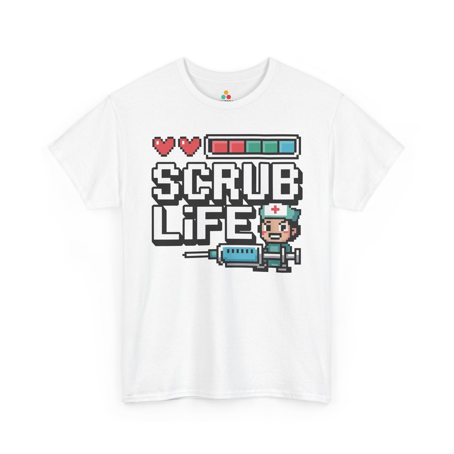 Pixel Nurse Scrub Life Retro Gamer Unisex T-shirt | TEEZOCA 