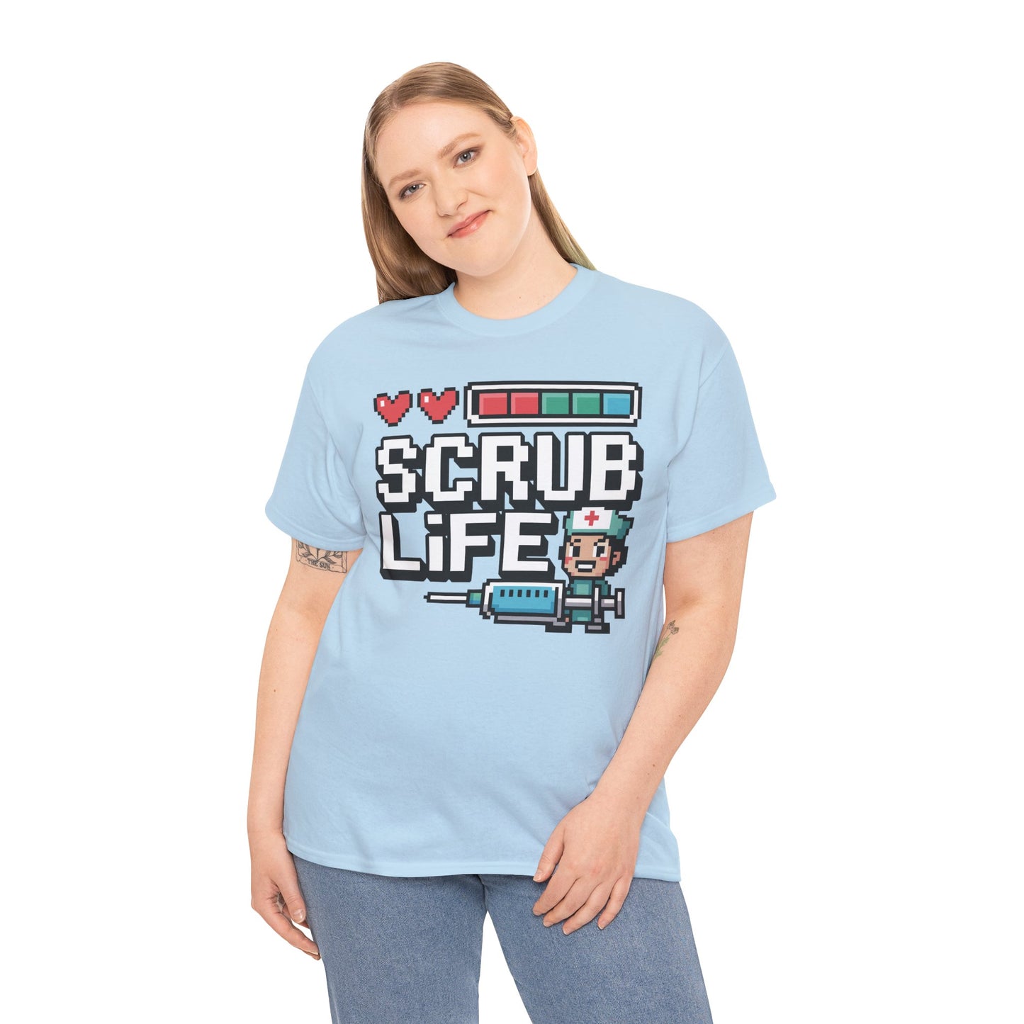 Pixel Nurse Scrub Life Retro Gamer Unisex T-shirt | TEEZOCA 