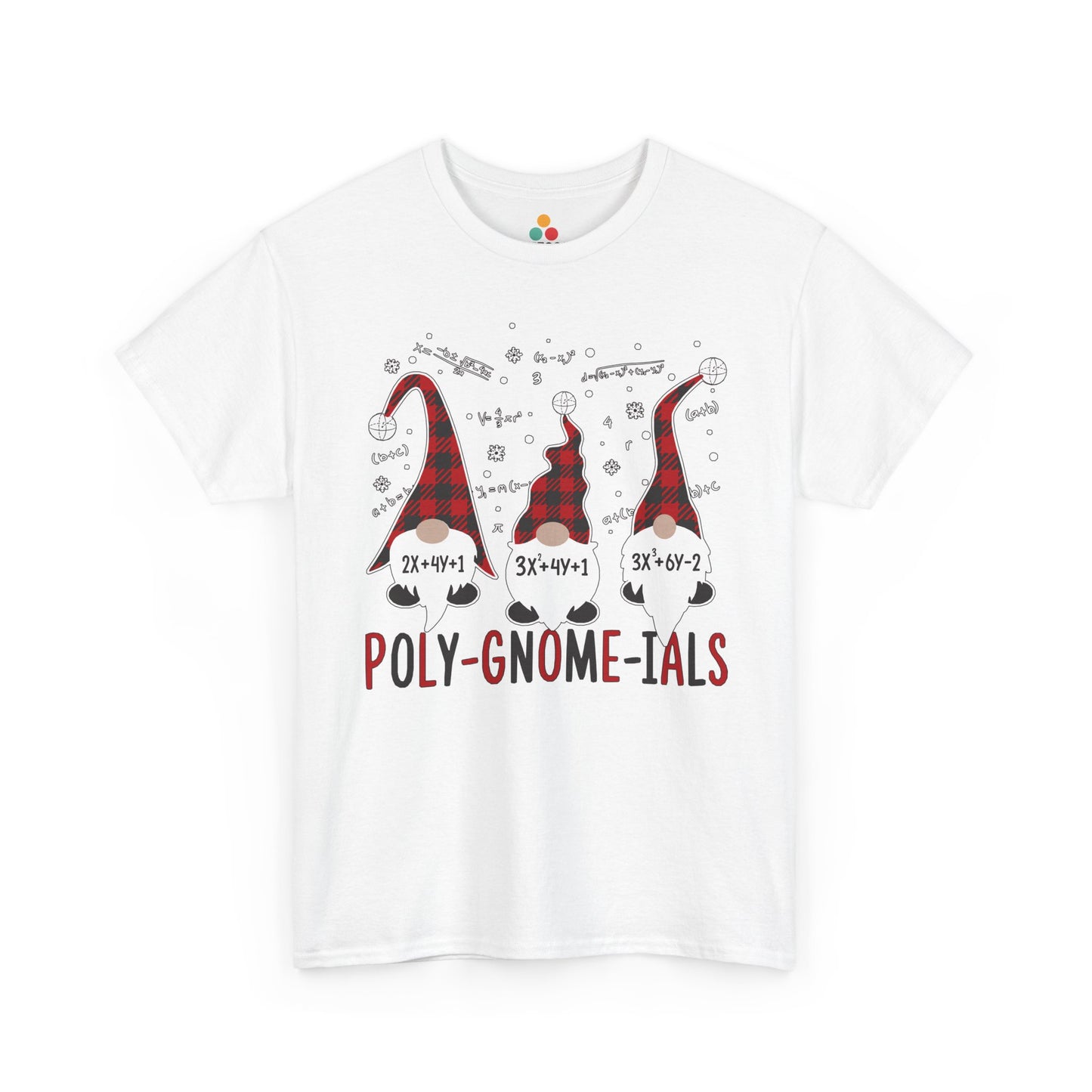 Poly Gnome ials Funny Math White T-Shirt – Math Teacher Gift Tee