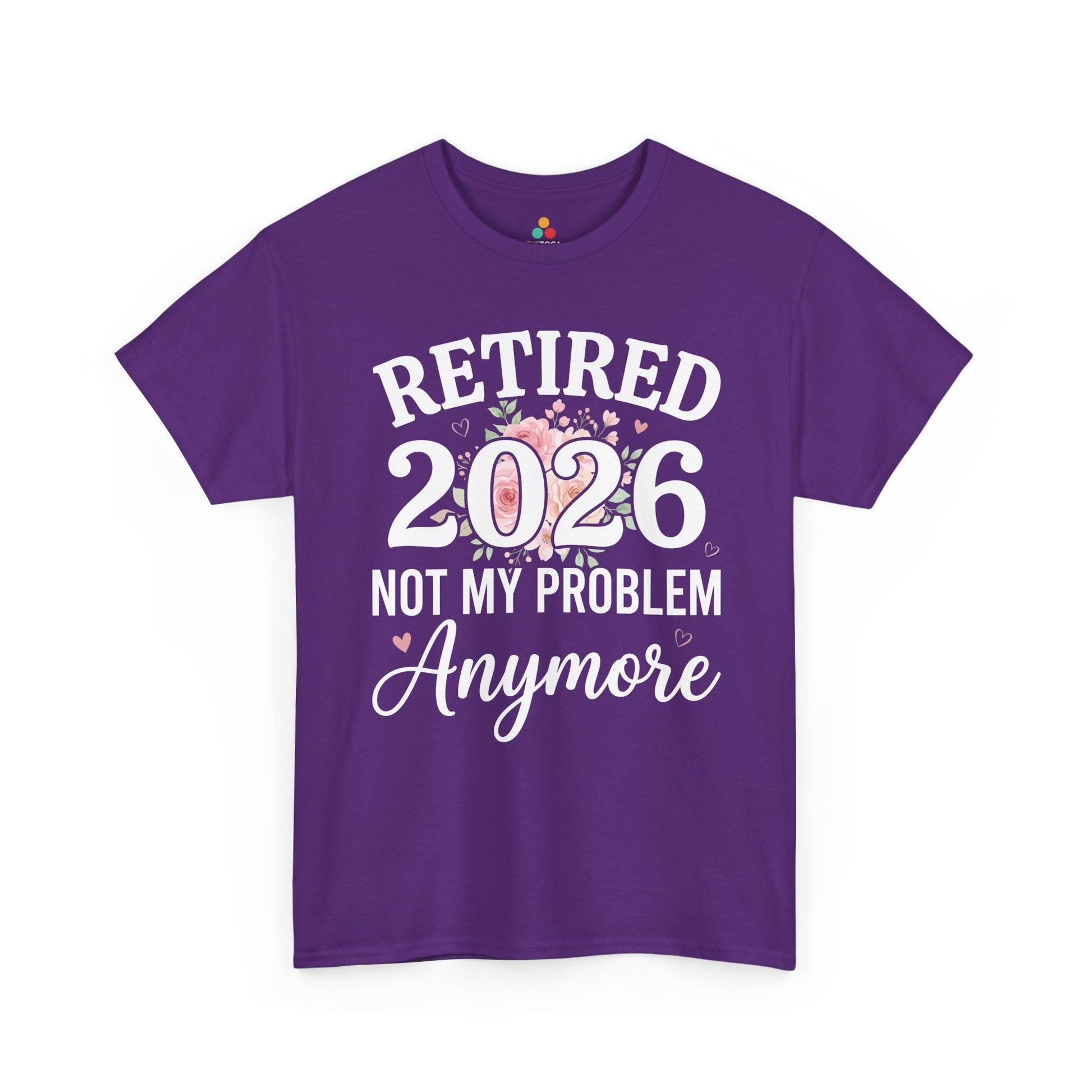Pretty TEEZOCA t-shirt for retirement gifts for mom, featuring soft roses, greenery, and a cute retirement gift design.
