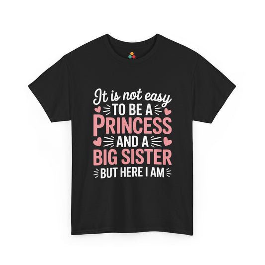 Princess Big Sister Funny T-Shirt – Cute Sibling Graphic Tee | TEEZOCA 