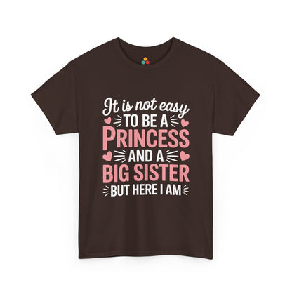Princess Big Sister Funny T-Shirt – Cute Sibling Graphic Tee | TEEZOCA 