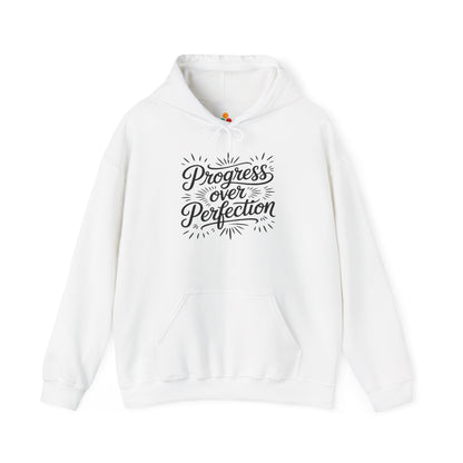 Progress Over Perfection Unisex Heavy Blend Hoodie | TEEZOCA 