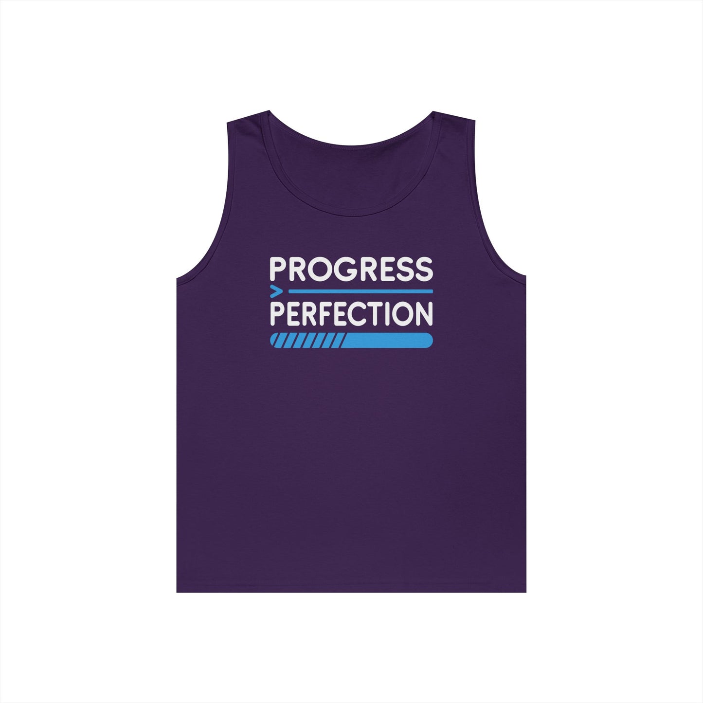 Progress Over Perfection Unisex Tank Top for Motivation and Everyday Streetwear | TEEZOCA 