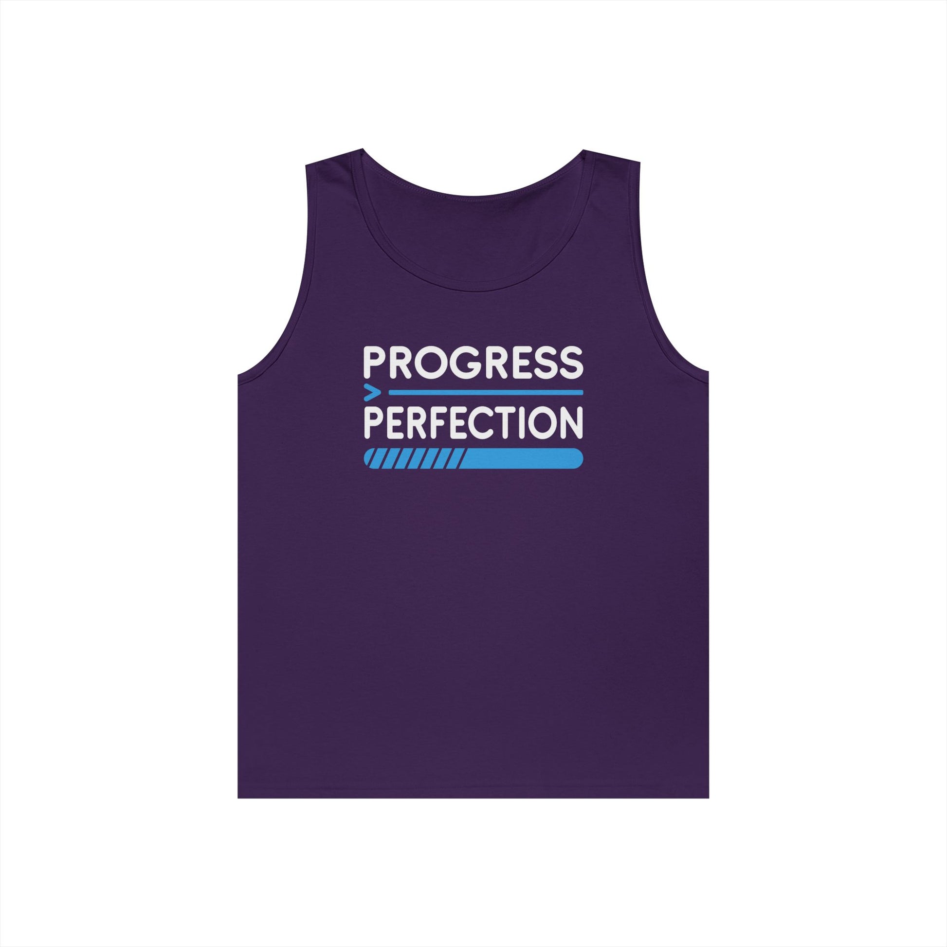 Progress Over Perfection Unisex Tank Top for Motivation and Everyday Streetwear | TEEZOCA 