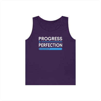 Progress Over Perfection Unisex Tank Top for Motivation and Everyday Streetwear | TEEZOCA 
