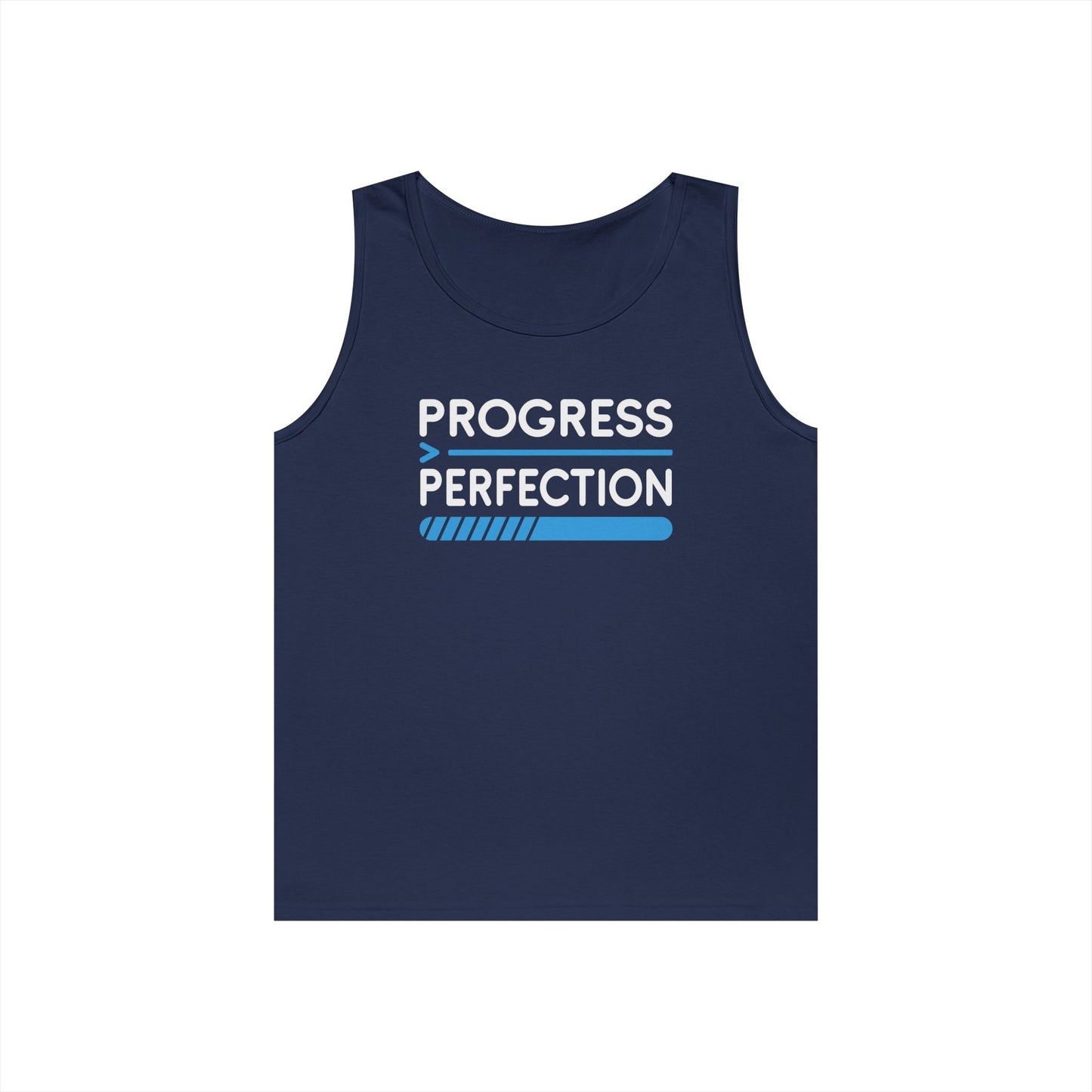 Progress Over Perfection Unisex Tank Top for Motivation and Everyday Streetwear | TEEZOCA 