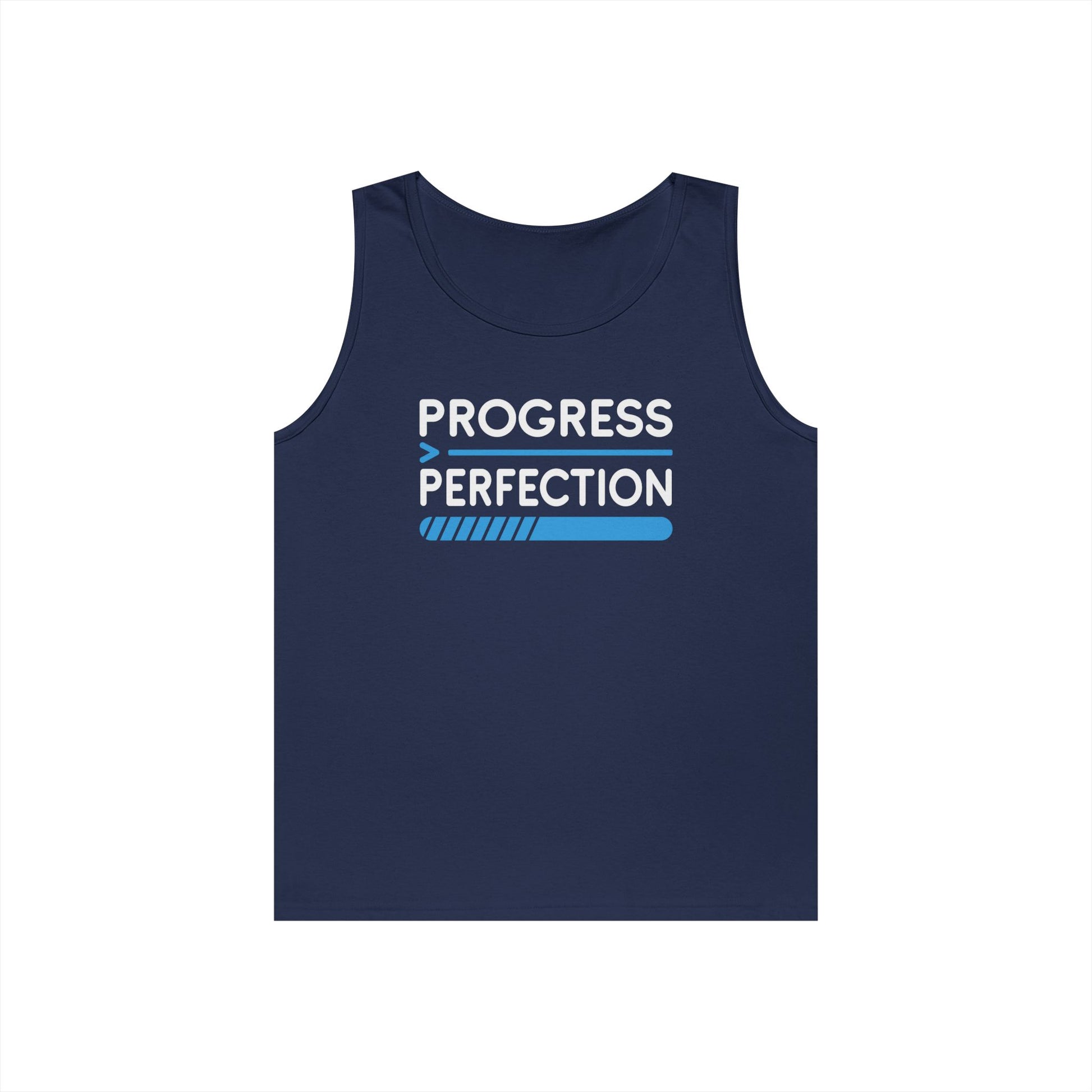 Progress Over Perfection Unisex Tank Top for Motivation and Everyday Streetwear | TEEZOCA 