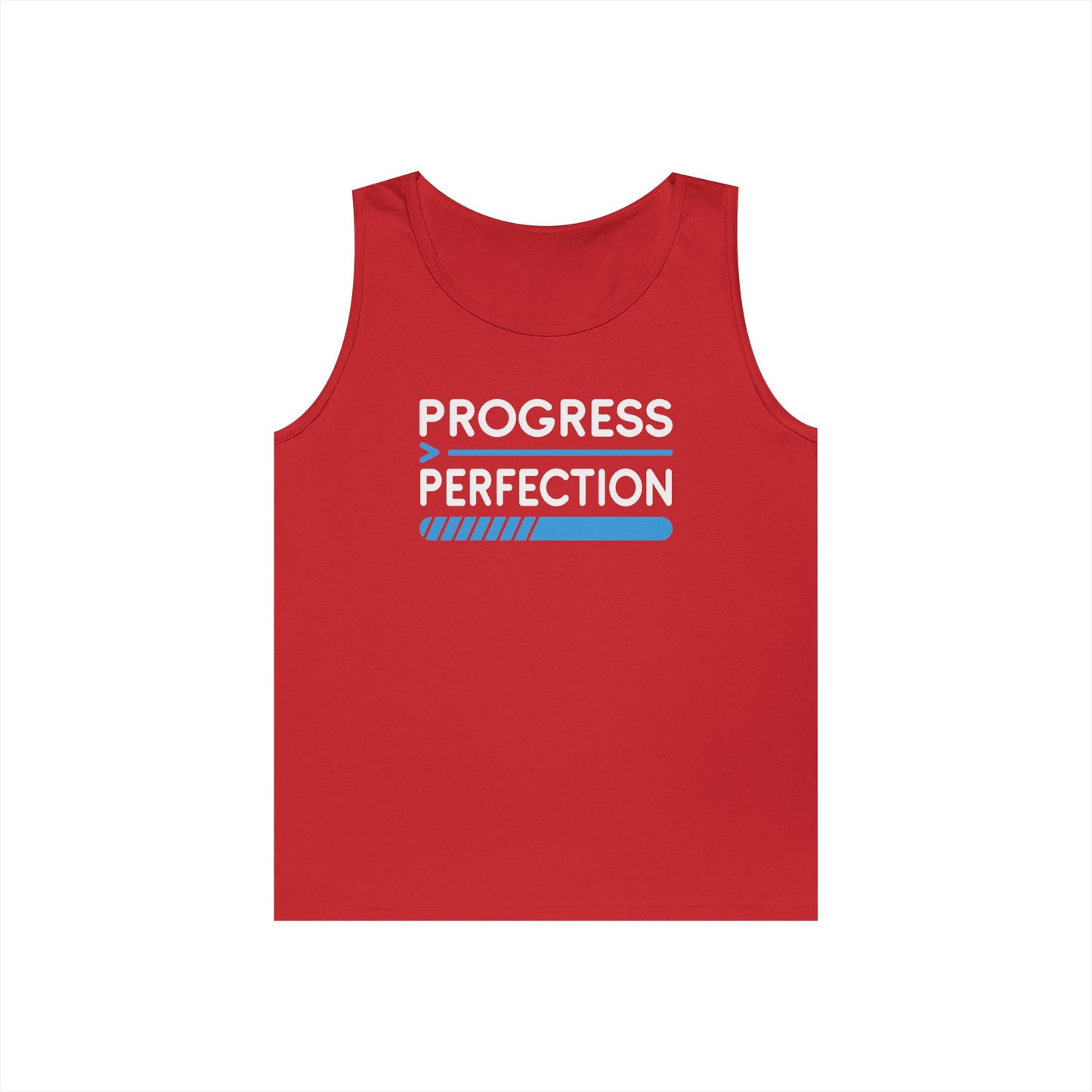 Progress Over Perfection Unisex Tank Top for Motivation and Everyday Streetwear | TEEZOCA 