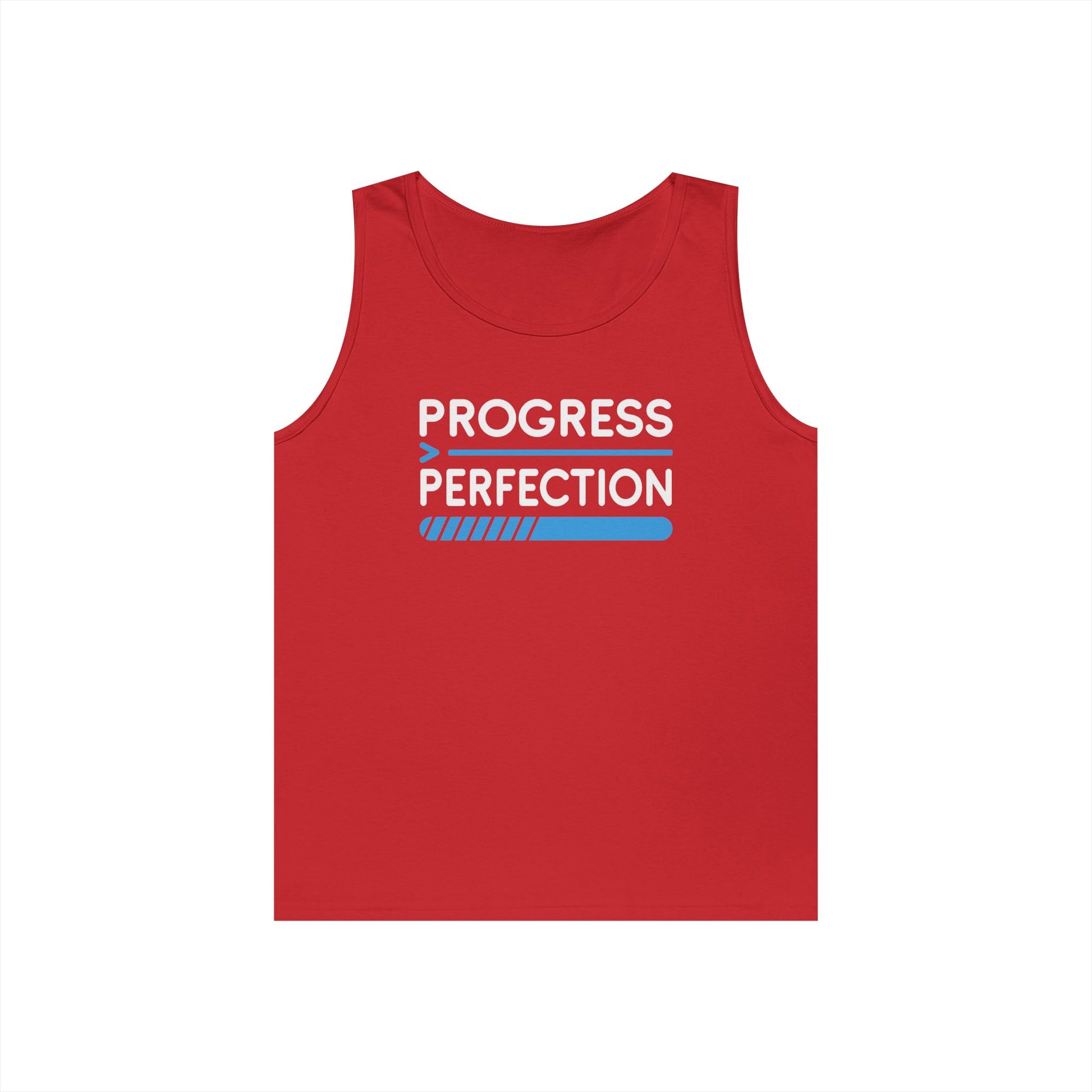 Progress Over Perfection Unisex Tank Top for Motivation and Everyday Streetwear | TEEZOCA 