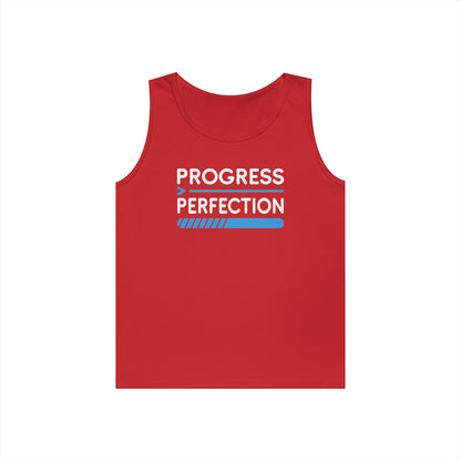 Progress Over Perfection Unisex Tank Top for Motivation and Everyday Streetwear | TEEZOCA 